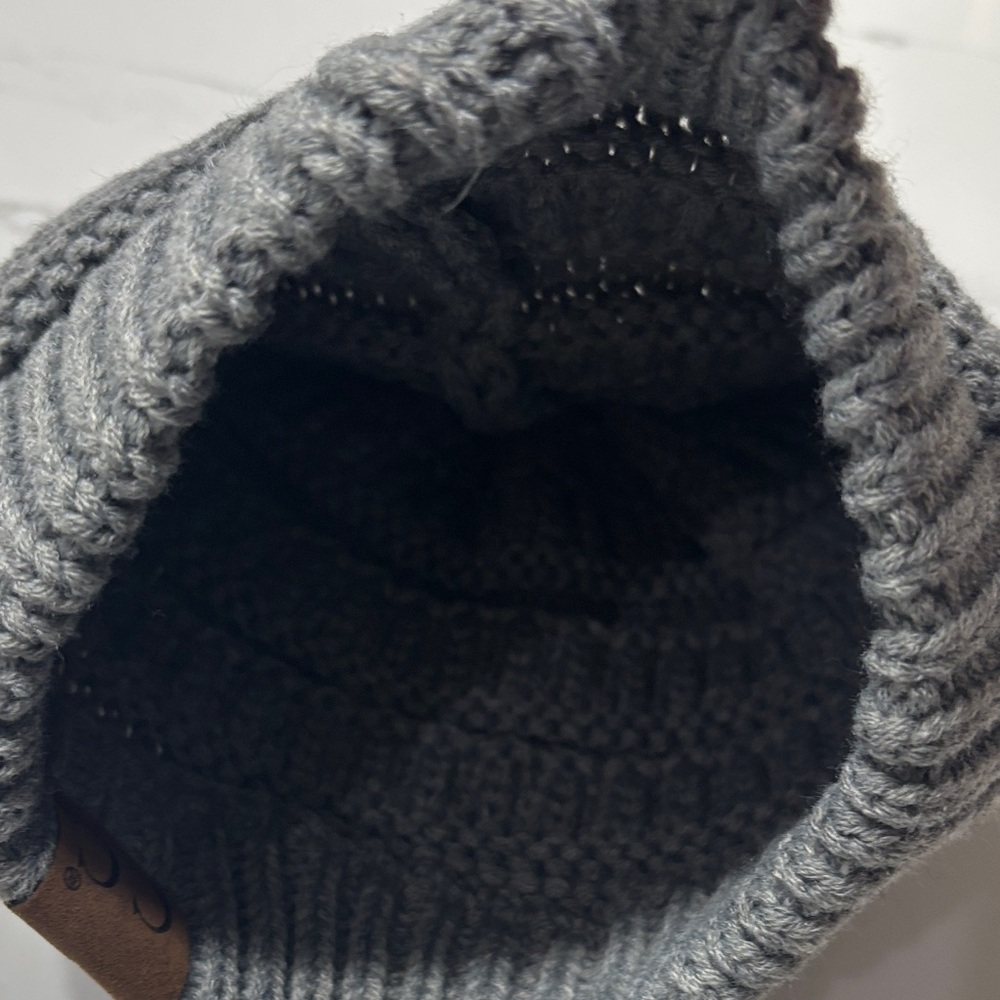 C.C Charcoal Knit Beanie - Picture 5 of 5